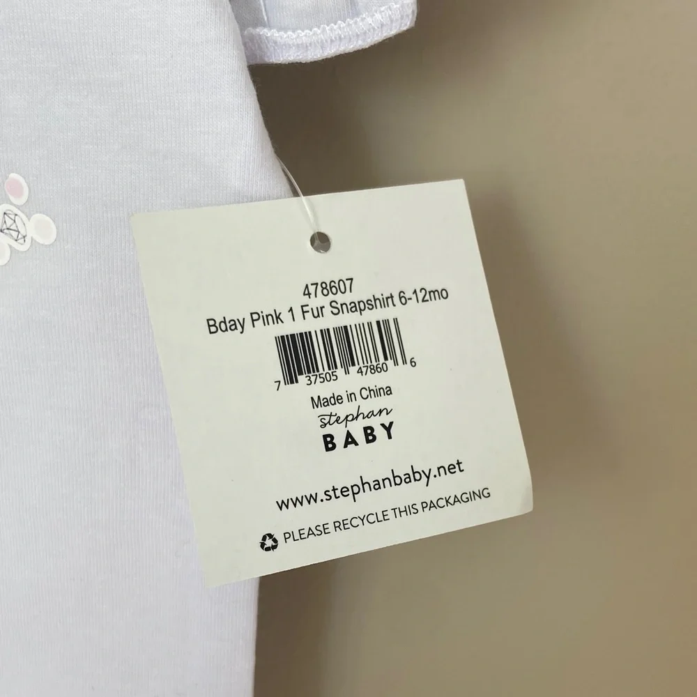 Last One!‎ NWT White and Pink First Birthday Onesie